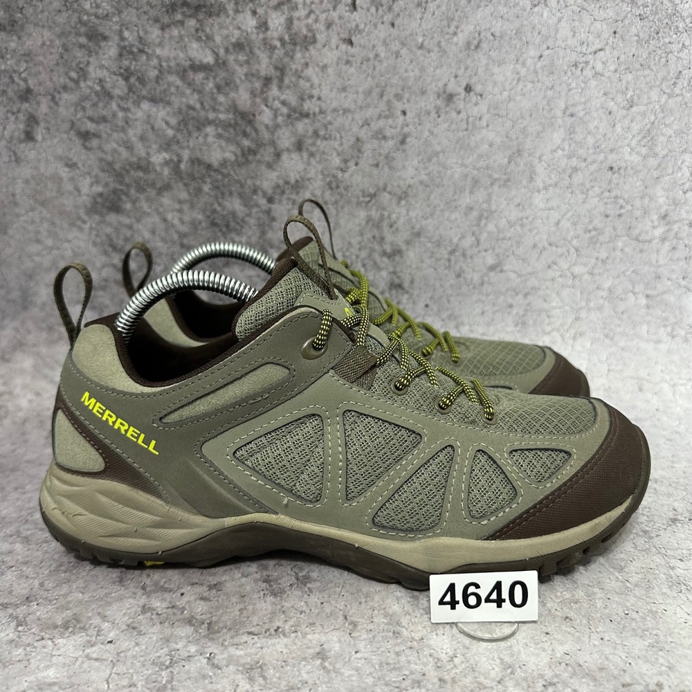 Merrell Siren Sport Q2 Hiking Shoes Women 10 Olive Green Mesh Trail J37464 Low